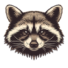 Stylized raccoon