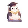 Pingouin Diplômé Kawaii Pingouin Mignon