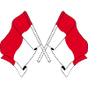 Two flags indonesia