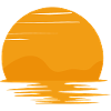 Retro Sunset Rays Wavy