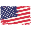 Brushstroke American Flag
