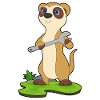 Clé artisanale suricate