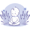 Bébé en lavande