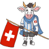 Switzerland Cow / Swiss Fans