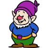 Dwarf with violet cap