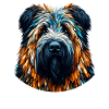 Polygon Art Briard Briards