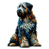 Polygon Art Briard Briards