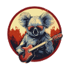 Music, Koala, Guitar, Sunglasses, Gift