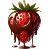 Dessert aux fraises et au chocolat