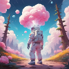 Astronaut on dream planet