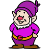 Nain avec bonnet violet
