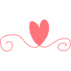 Symbole Coeur Ligne Amour Rose