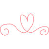 Heart icon line pink