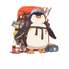 Pingouin, Voyageur, Kawaii, Pingouin, Mignon