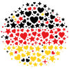 German Flag Germany Flag Hearts Stars