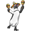 Penguin Musician Rattle Music