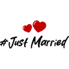 Just Married Wedding Heart
