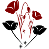 Tulips with ants