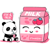 Panda and milk