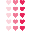 Pattern with many hearts