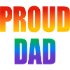 Fier papa gay arc-en-ciel