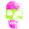 Neon Retro Skull