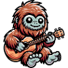 Bigfoot Playing Guitar