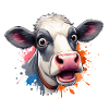 Cow head frightened