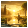 Paysage romantique pour se détendre