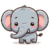 Éléphant mignon