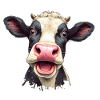 Vache effrayée