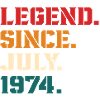 Legend Since July 1974