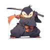 Pingouin Ninja Pingouin japonais mignon