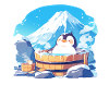 Pingouin Onsen Pingouin Japonais Mignon