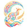 Fox Tribal Moon