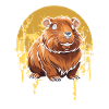Hamster Goldhamster Moon Howling
