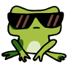 Frosch mit Sonnenbrille
