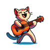 Musiker Katze Violine