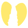 Wings Angel Symbol Shape Yellow