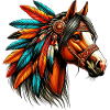 Cheval amérindien Indiens d’Amérique