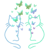 Chats, Chats, Papillons, Printemps