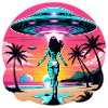 Summer vacation alien encounter.