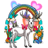 Rainbow Deer Deer Nature Spring