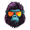 Gorilla Hipster Cool Party