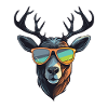Deer Hipster Cool Party