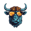 Bull Hipster Cool Party Taurus
