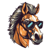 Pferd Hipster Cool Party