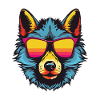 Wolf Hipster Cool Party