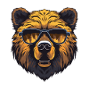 Bear Hipster Cool Party