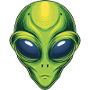 Grøn Alien Science Fiction Alien Head